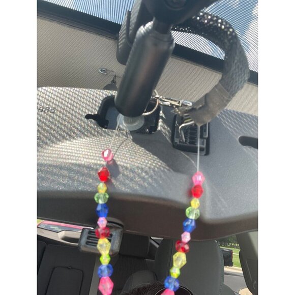 Dinosaur Beaded Suncatcher Rearview Mirror Charm Crystal Prism Car Charm - Picture 6 of 10